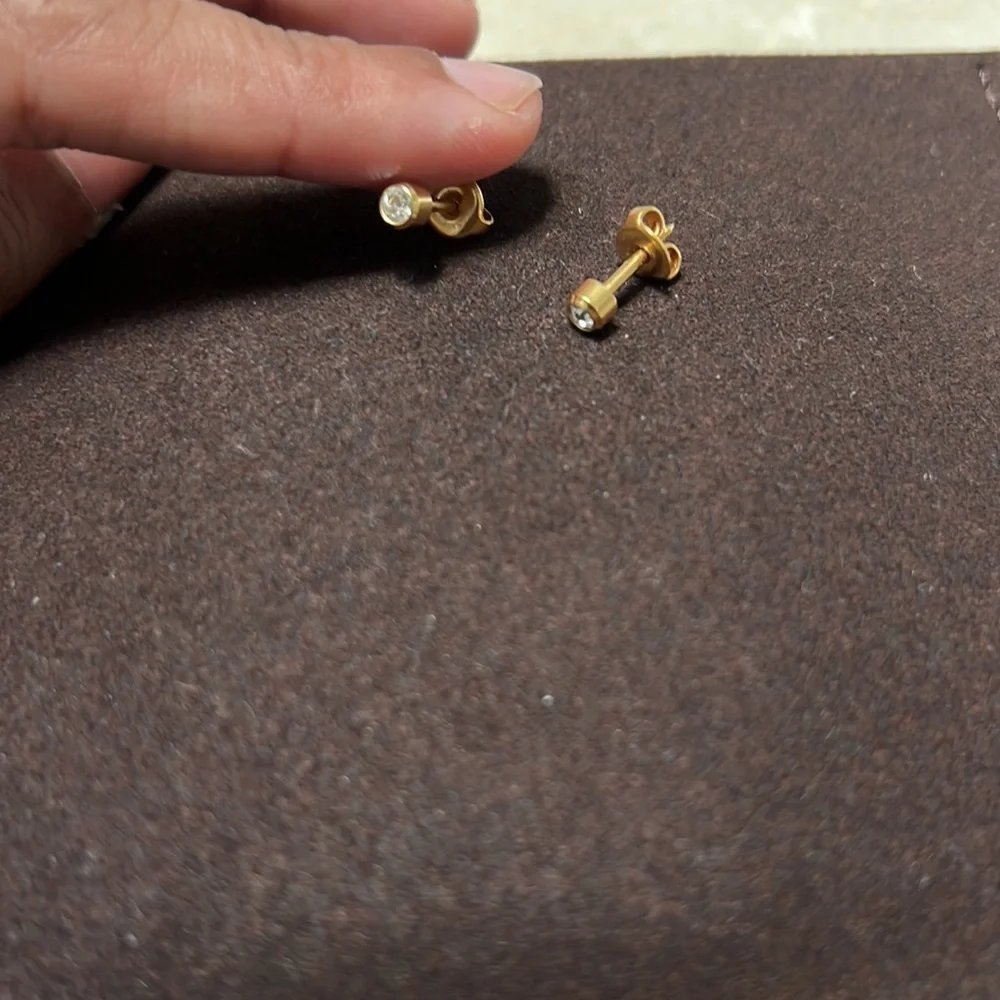Baby ear studs surgical stainless steel pair